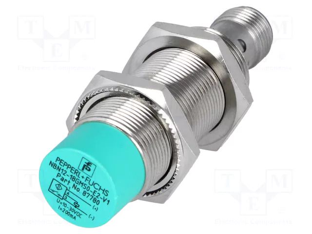 Sensor: inductive; OUT: PNP / NO; 0÷12mm; 10÷30VDC; M18; IP67; 200mA PEPPERL+FUCHS NBN12-18GM50-E2-V1