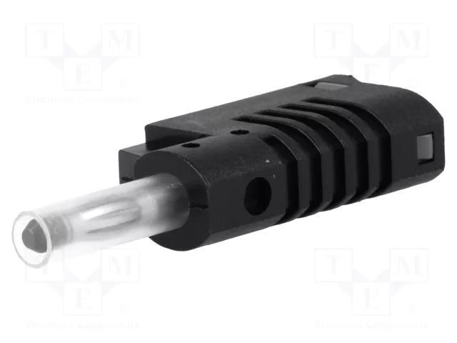 Connector: 4mm banana; plug; 36A; 70VDC; black; 2.5mm2 ELECTRO-PJP PJ1086-B