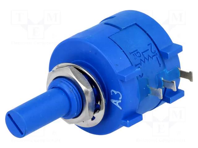 Potentiometer: shaft; multiturn; 1kΩ; 2W; ±5%; 6.35mm; linear SR PASSIVES POT2218P-1K