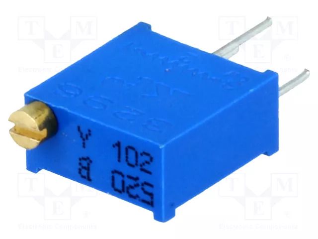 Potentiometer: mounting; multiturn; 1kΩ; 500mW; THT; ±10%; linear SR PASSIVES T910Y-1K