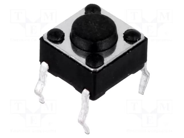 Microswitch TACT; SPST-NO; Pos: 2; 0.05A/12VDC; THT; none; 1N; 6x6mm NINIGI TACT-64K-F