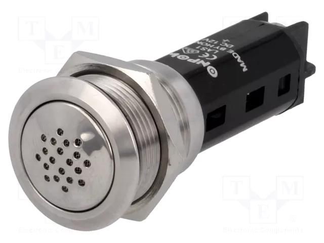 Signaller: sound; 80dB; Illumin: none; IP50; Ø19mm; 1÷10mm; 360mW ONPOW V19-BUZZER