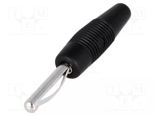 Connector: 4mm banana; plug; 30A; 60VDC; black; non-insulated; 3mΩ HIRSCHMANN T&M VON30SW