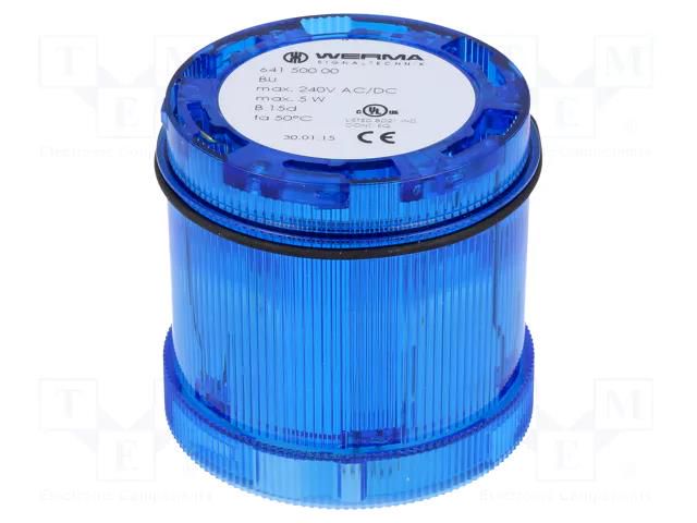 Module: light signaller; blue; bulb BA15D; 12÷240VDC; 12÷240VAC WERMA WER-64150000