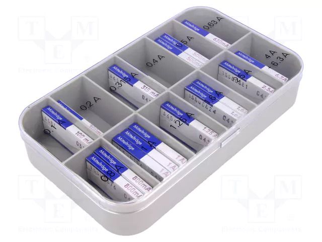 Fuse: fuse; glass; medium time-lag; Range of val: 100mA÷6,3A ESKA ZKM-KIT-ESKA