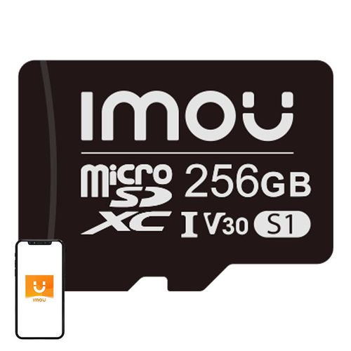 Memory card IMOU 256GB microSD (UHS-I, SDHC, 10/U3/V30, 95/38), IMOU ST2-256-S1