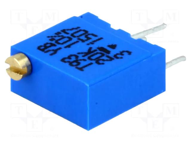 Potentiometer: mounting; multiturn; 20kΩ; 500mW; THT; ±10%; linear VISHAY T93YB20K