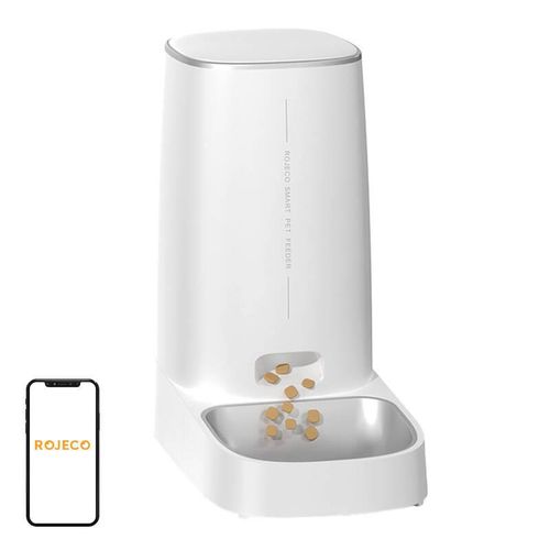 Rojeco 4L Automatic Pet Feeder WiFi Version with Single Bowl, Rojeco PTM-001