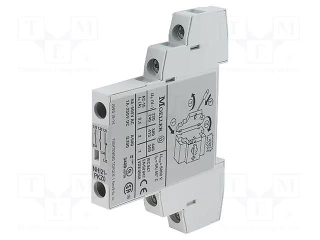 Auxiliary contacts; NC,NO x2; side; Leads: screw terminals; PKZ EATON ELECTRIC NHI21-PKZ0