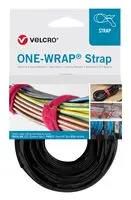 HOOK & LOOP STRAP, 20MM X 150MM, BLACK VEL-OW64402