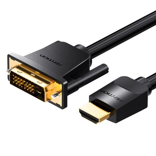 Kabel HDMI do DVI (24+1) Vention ABFBF 1m, 4K 60Hz/ 1080P 60Hz (Czarny), Vention ABFBF