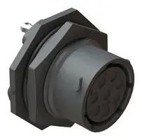 CIRCULAR CONNECTOR, 12POS, RCPT, JAM NUT RTS714ND12S0332