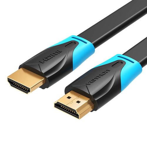 Flat HDMI Cable Vention VAA-B02-L500 5m 4K 60Hz (Black), Vention VAA-B02-L500