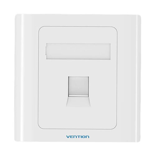 1-Port Keystone Wall Plate 86 Type Vention IFAW0 White, Vention IFAW0