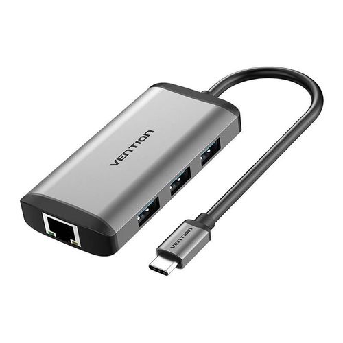 Docking Station 6 in 1 USB-C do HDMI, 3x USB3.0, RJ45, PD Vention CNCHB 0,15m gray, Vention CNCHB