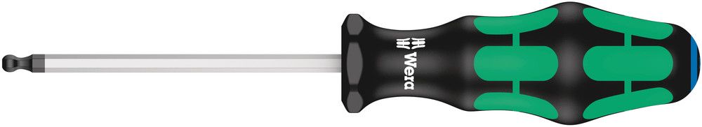 352 Ball end screwdriver for hexagon socket screws, 3/16"x100, Wera 05022910001