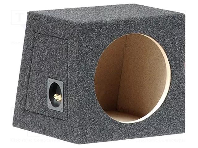 Car loudspeaker enclosure; MDF; black melange; 250mm; 20l BASSER OB.PW01