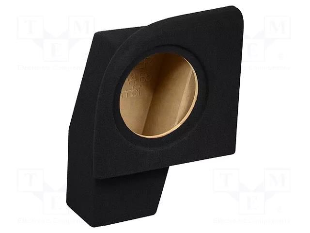 Car loudspeaker enclosure; MDF; black; 250mm; Grooving: 286mm BASSER OBGL.AUDI.05