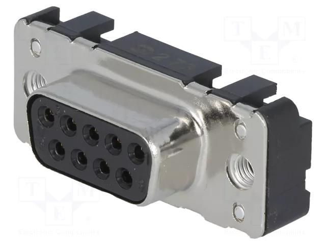 D-Sub; PIN: 9; socket; female; straight; THT; M3; Locking: screws HARTING 09661116501