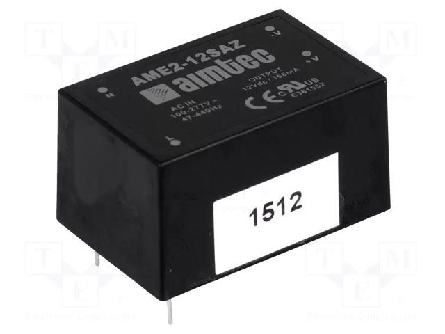 Converter: AC/DC; 2W; Uin: 90÷305VAC,130÷430VDC; Uout: 5VDC; 66% AIMTEC AME2-5SAZ