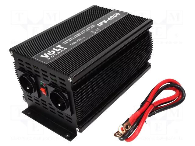 Converter: DC/AC; 2000W; Uout: 230VAC; 21÷31VDC; 290x173x145mm VOLT POLSKA IPS4000/24V