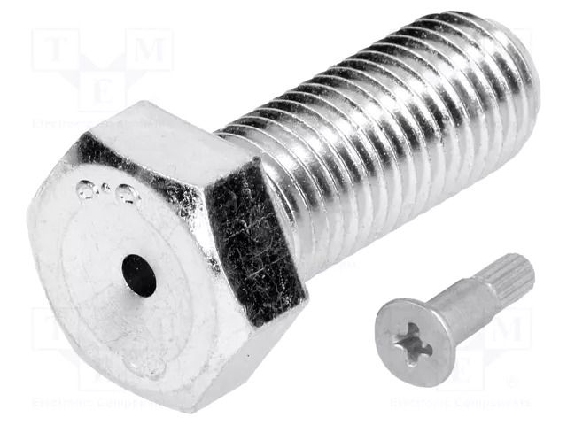 Pin; M16; steel; Plating: zinc; Thread len: 40mm; Spanner: 24mm FATH FA-098EM16040M