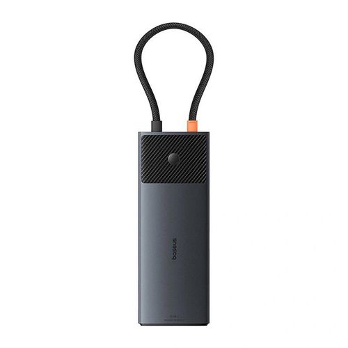 Adapter Hub 10in1 Baseus USB-C - 2xHDMI, 3xUSB-A, USB-C, RJ45, SD/TF, PD (black), Baseus B00061800123-00