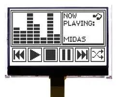 GRAPHIC LCD, COG, FSTN, 128 X 64P, 3.3V MCCOG128064N6W-FPTLW