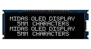 OLED MODULE, COB, 20 X 4, WHITE ON BLACK MDOB42005CV-EWM