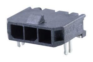 CONNECTOR, R/A HEADER, 3POS, 1ROW, 3MM 43650-0311