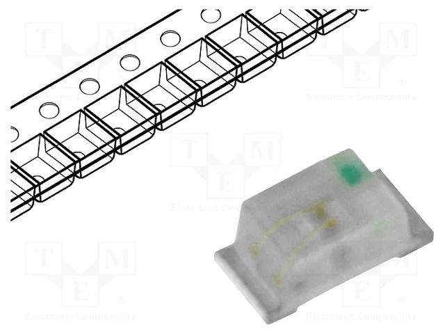 LED; green; SMD; 0603; 355÷700mcd; 3÷3.2VDC; 1.6x0.8x0.68mm; 120° OPTOFLASH OF-SMD1608G