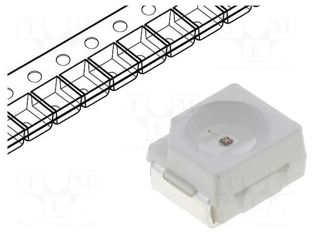 LED; red; SMD; 3528,PLCC2; 240÷350mcd; 1.6÷1.9VDC; 3.5x2.8x1.4mm OPTOFLASH OF-SMD3528R