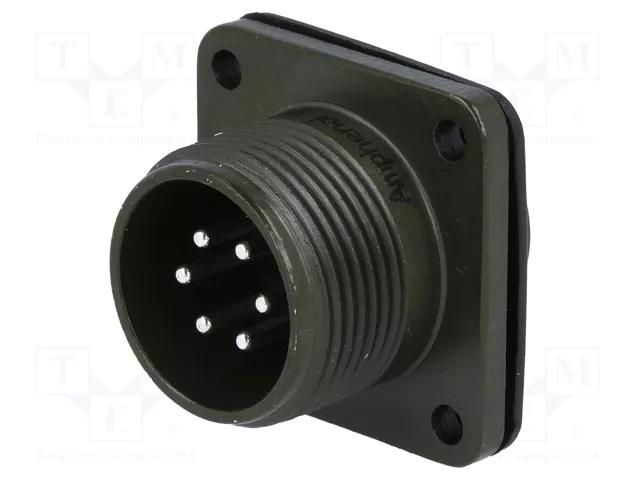 Connector: circular; socket; PIN: 6; male; soldering; MS/DS; 13A AMPHENOL DS3102A14S-6P