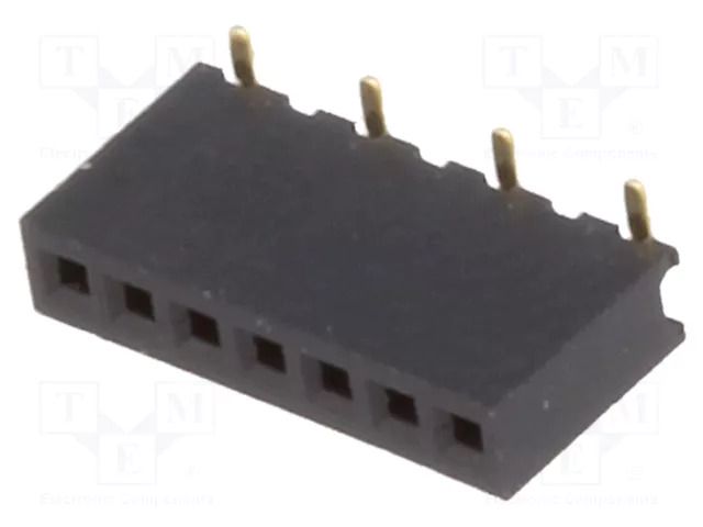 Connector: pin strips; socket; female; PIN: 7; SMT; straight; 1A CONNFLY DS1065-02-1X7S8BS