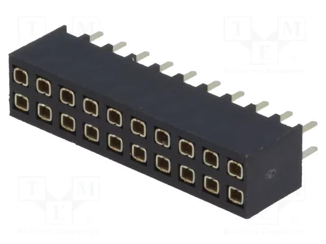 Connector: pin strips; socket; female; PIN: 20; straight; THT; 2x10 CONNFLY DS1023-07-2X10V8