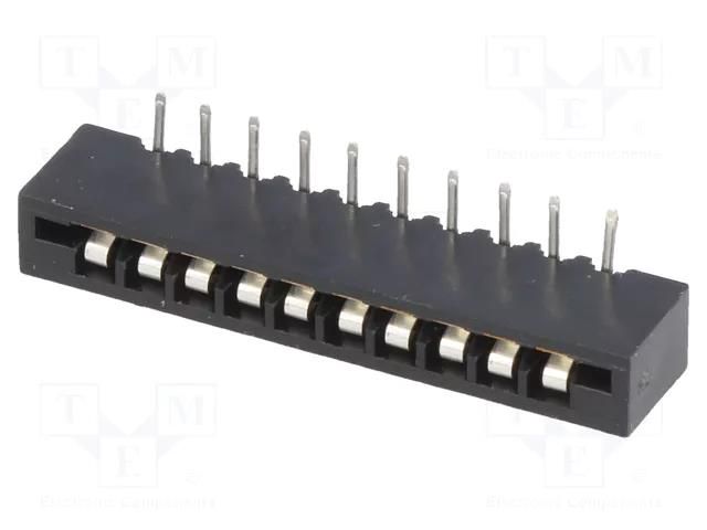 Connector: FFC/FPC; angled 90°; PIN: 10; Non-ZIF; THT; tinned; 20mΩ CONNFLY DS1020-10RT1D