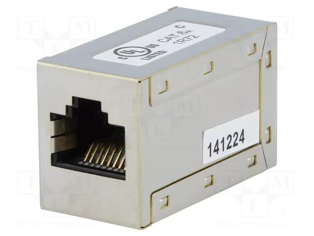 Coupler; Cat: 6a; shielded; 8p8c; RJ45 socket,both sides DIGITUS DN-93905