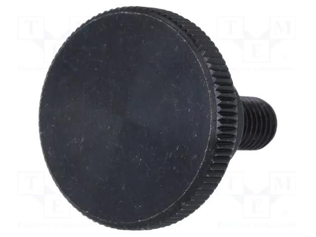 Knob; Ø: 30mm; Ext.thread: M8; 16mm; H: 18mm; steel; knurled ELESA+GANTER DIN464-M8-16