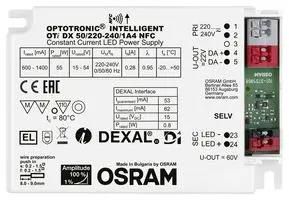 LED DRIVER, CONSTANT CURRENT, 60V, 55W OTI-DX-50/220-240/1A4-NFC