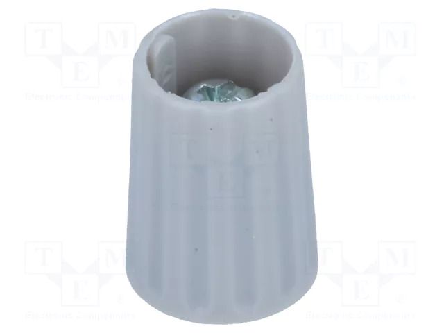 Knob; polyamide; Øshaft: 4mm; Ø10x13.7mm; grey; Shaft: smooth RITEL G10G-G