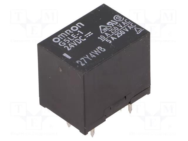 Relay: electromagnetic; SPDT; Ucoil: 24VDC; Icontacts max: 10A OMRON Electronic Components G5LE-1-24