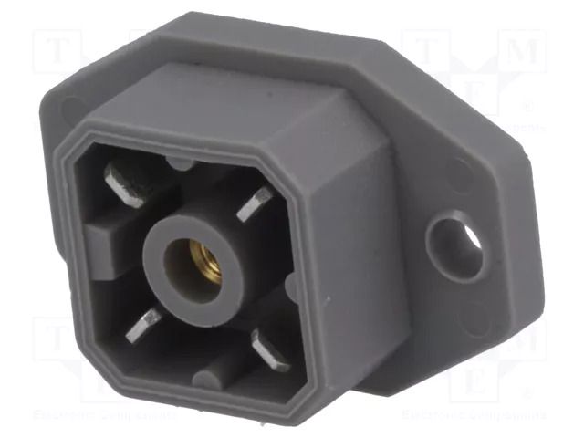 Connector: rectangular; G; socket; male; PIN: 4; 10A; 50V; IP65; grey HIRSCHMANN G4A5M