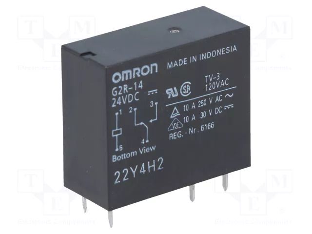 Relay: electromagnetic; SPDT; Ucoil: 24VDC; Icontacts max: 8A; G2R OMRON Electronic Components G2R-14-24DC