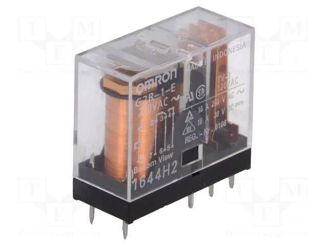 Relay: electromagnetic; SPDT; Ucoil: 230VAC; Icontacts max: 16A OMRON Electronic Components G2R-1-E-230AC