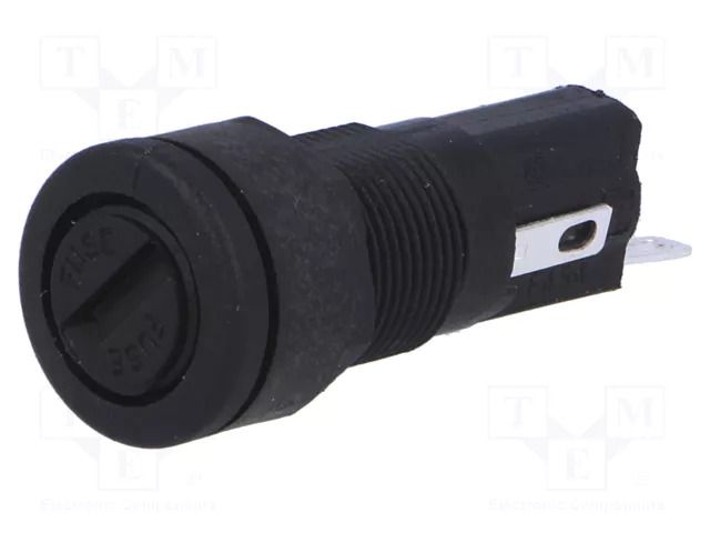 Fuse holder; 5x20mm; 250V; on panel; black; UL94V-0; polyester BULGIN FX0454