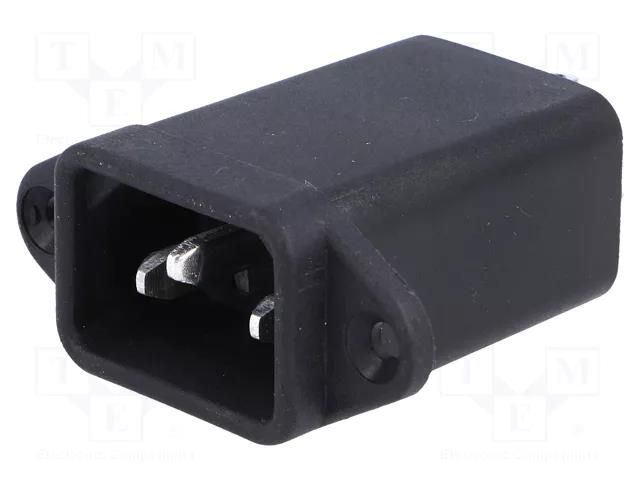 Connector: AC supply; socket; male; 1A; 250VAC; IEC 60320; C14 (E) FILTERCON FW414-1