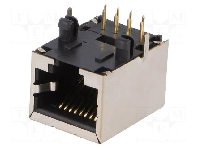 Connector: RJ45; socket; PIN: 8; shielded; Layout: 8p8c; THT AMPHENOL COMMUNICATIONS SOLUTIONS FRJAE-488