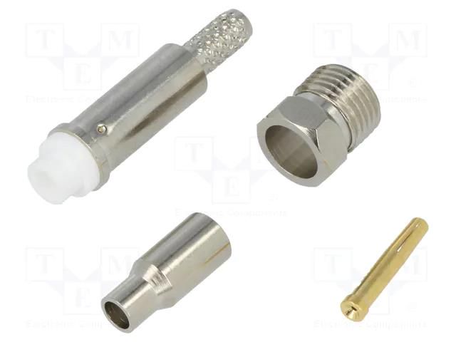 Connector: FME; plug; female; straight; RG174; push-in,crimped NINIGI FME-008