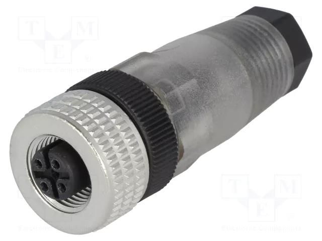 Connector: M12; plug; PIN: 4; female; A code-DeviceNet / CANopen HIRSCHMANN ELKA4012PG7TO