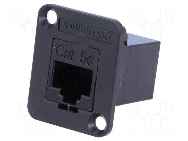 Coupler; EH; Cat: 5e; RJ45 socket,both sides; Holes pitch: 19x24mm SWITCHCRAFT EHRJ45P5E
